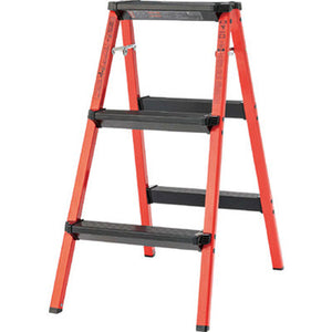 ステップスツール3段 レッド PC-703RD