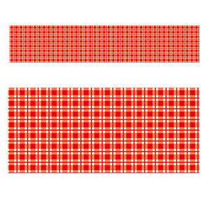 年間タイトルポップ ビニール幕 チェック レッド 60cm×50m巻 PA8-1246