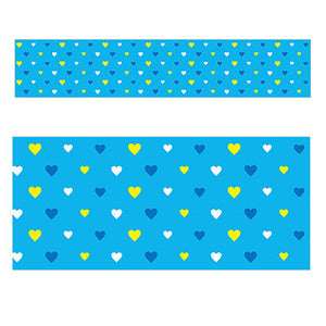 年間タイトルポップ ビニール幕 ハート ブルー 60cm×50m巻 PA8-1282