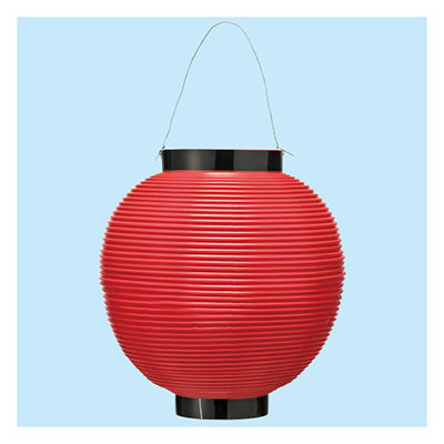年間タイトルポップ ポリ八寸丸提灯 レッド TA8-7009R