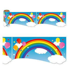 年間タイトルポップ カンタンロール幕 空と虹 150mm×約10m巻 NT8-0019