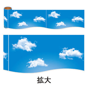 年間タイトルポップ カンタンロール幕 空と雲 150mm×約10m巻 NT2-0003