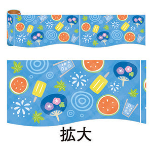 年間タイトルポップ カンタンロール幕 夏イメージ 150mm×約10m巻 NT2-0005