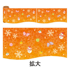 年間タイトルポップ カンタンロール幕 冬イメージ 150mm×約10m巻 NT5-0006