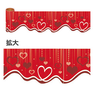 年間タイトルポップ カンタンロール幕 ハート柄 150mm×約10m巻 NT7-0016