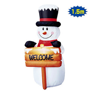 クリスマスデコレーション エアブロー ウエルカムスノーマン TE5-4115