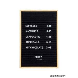 レターボード M W450×H600mm ブラック 木目風 専用文字付き 61667MBK