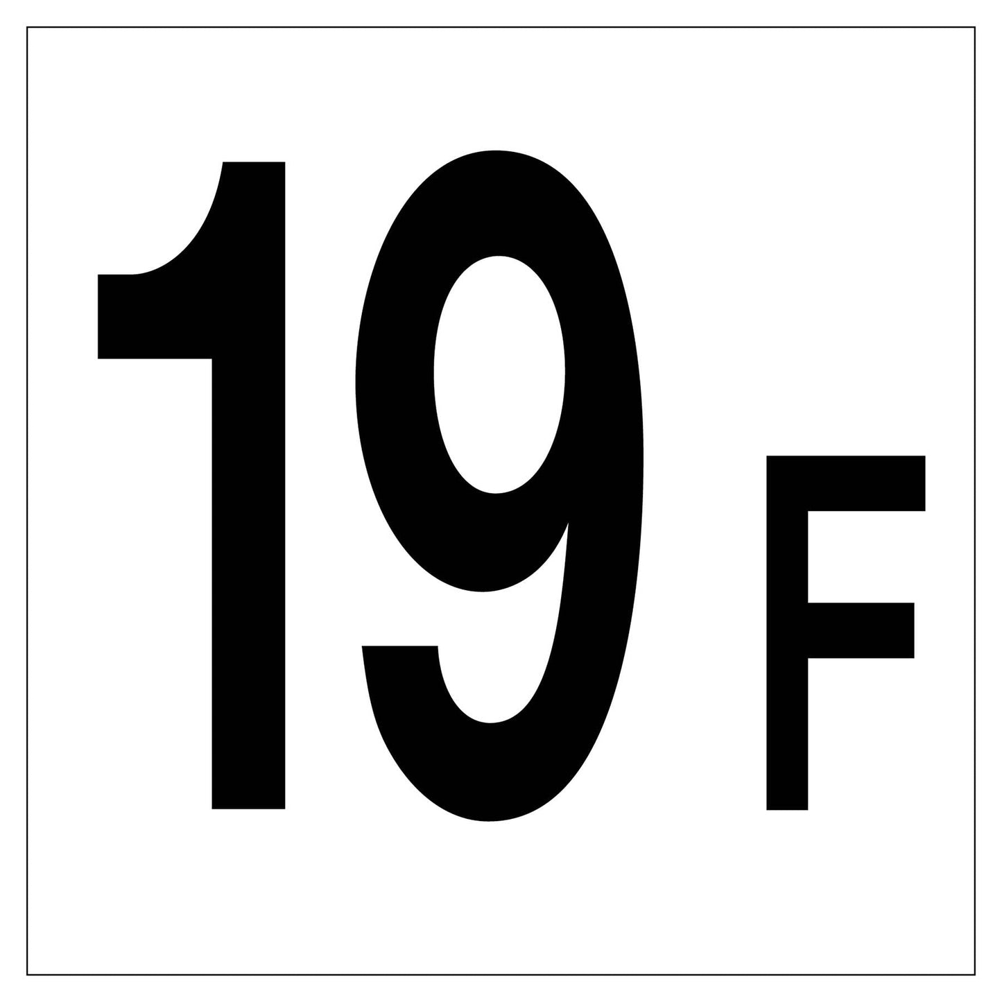 階数表示標識300角 19F