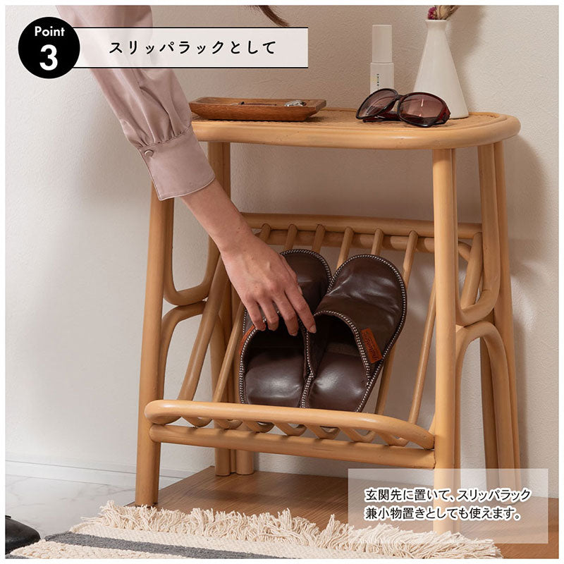 マガジンラック付きサイドテーブル GUY-262NA