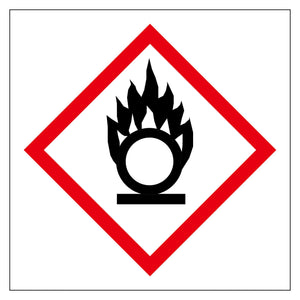 GHSステッカー 円上の炎