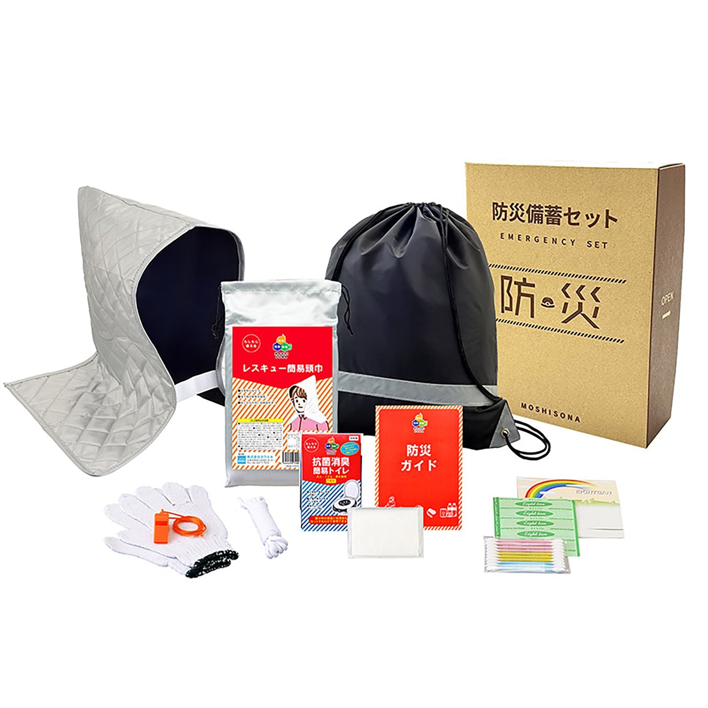 A4ボックス巾着リュック10点防災セット
