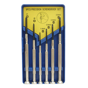 精密ドライバーセットシルバー 6本組