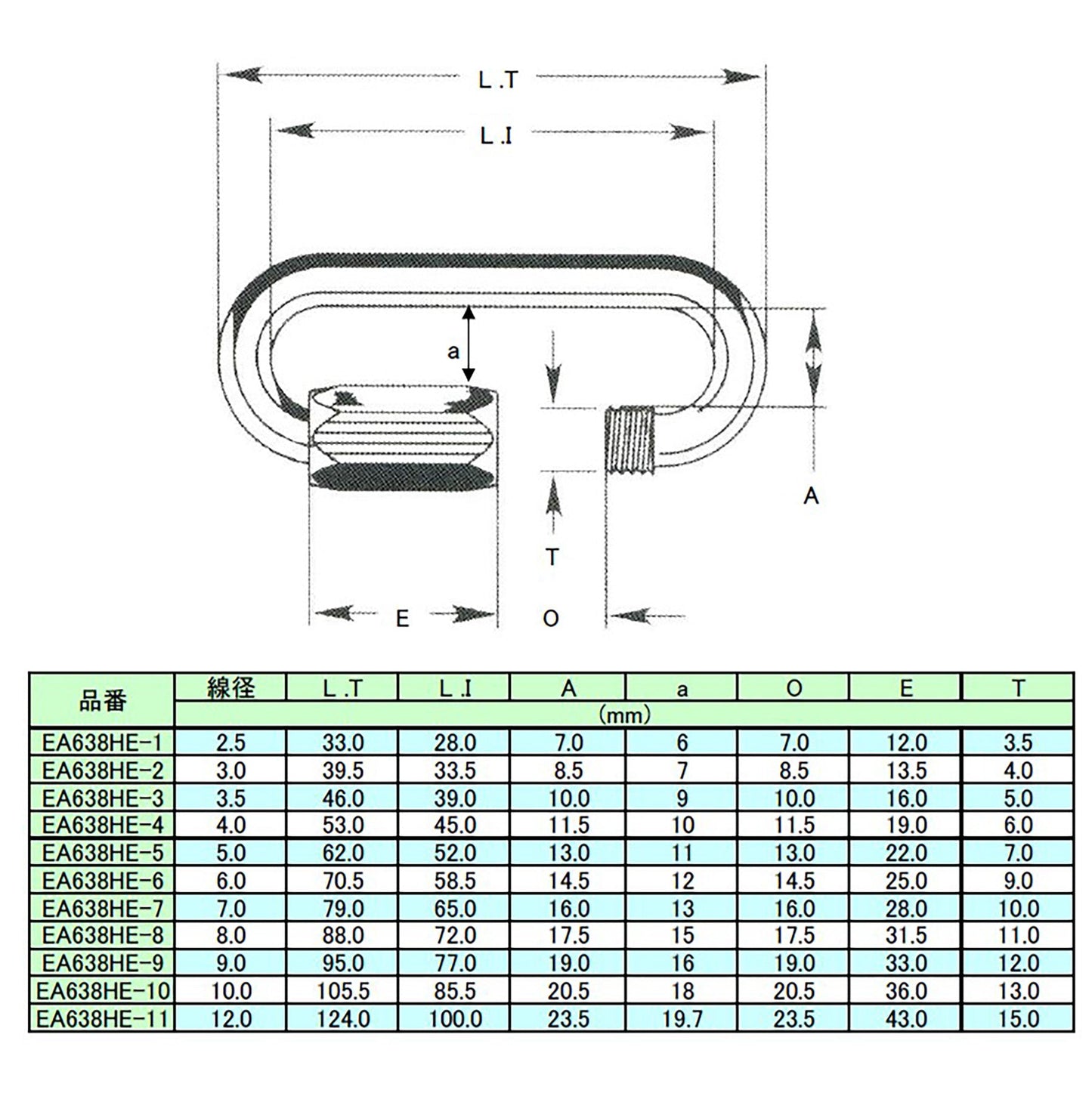 45.0x11.5x 4.0mm クイックリング(ステンレス製)