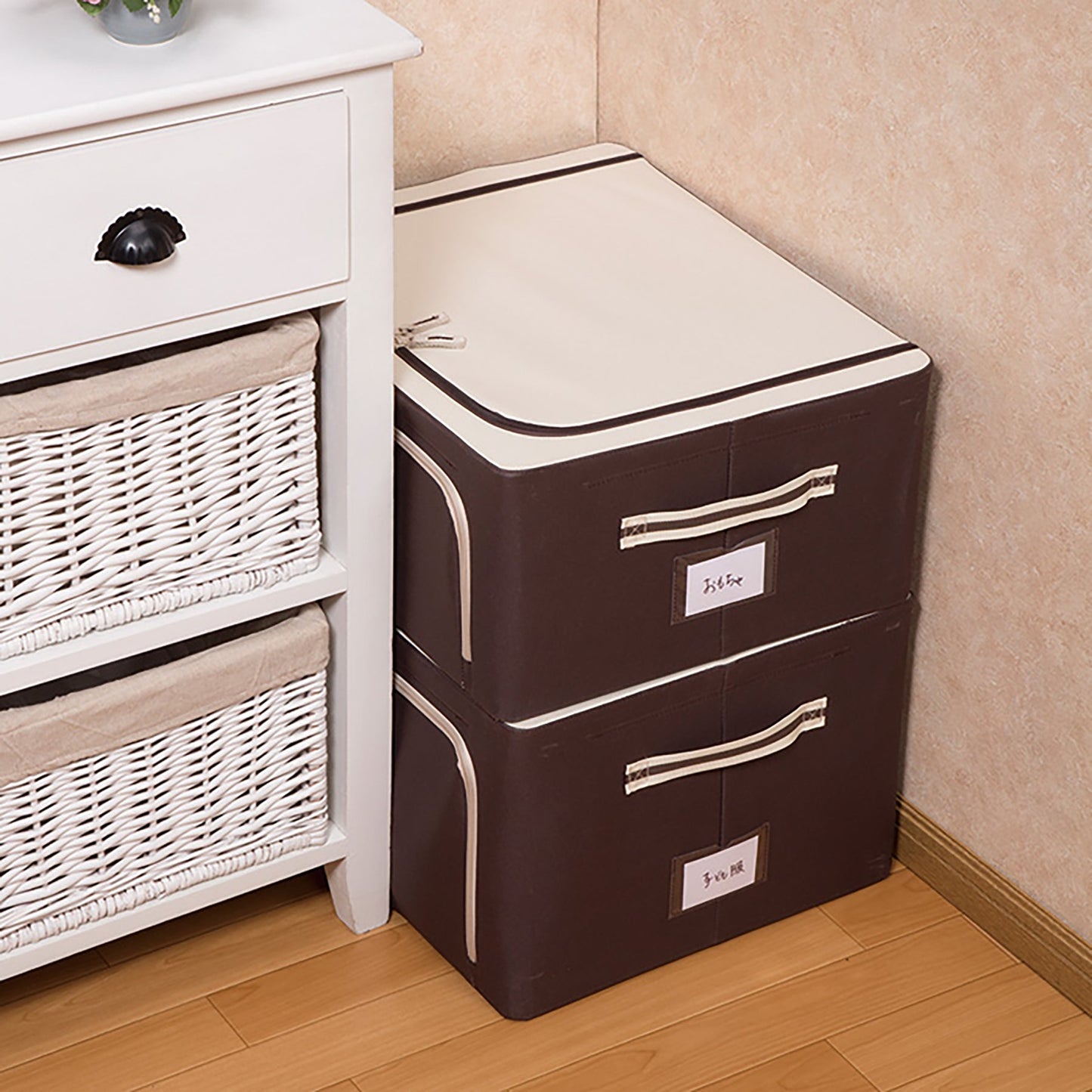 窓付き収納ボックス 55L×3個入り