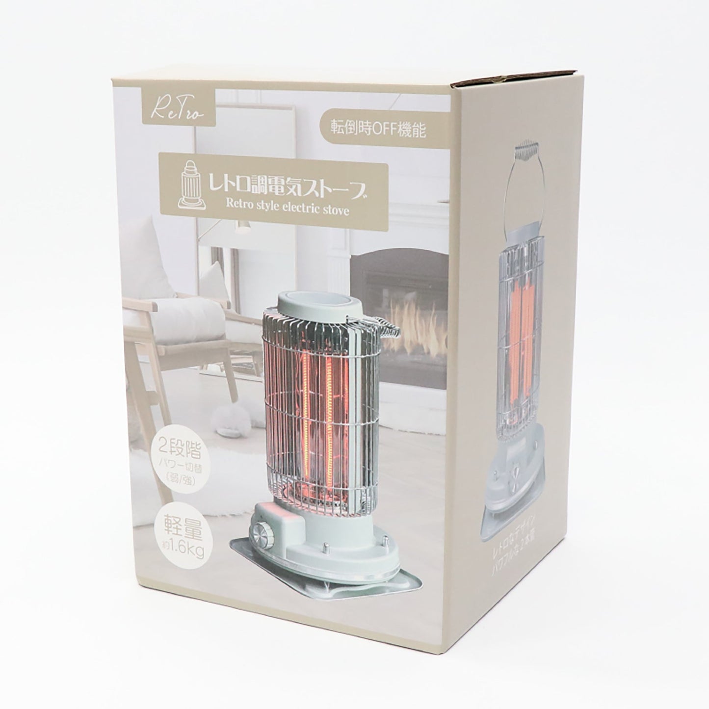 レトロ調電気ストーブ HDL-6182 グレー