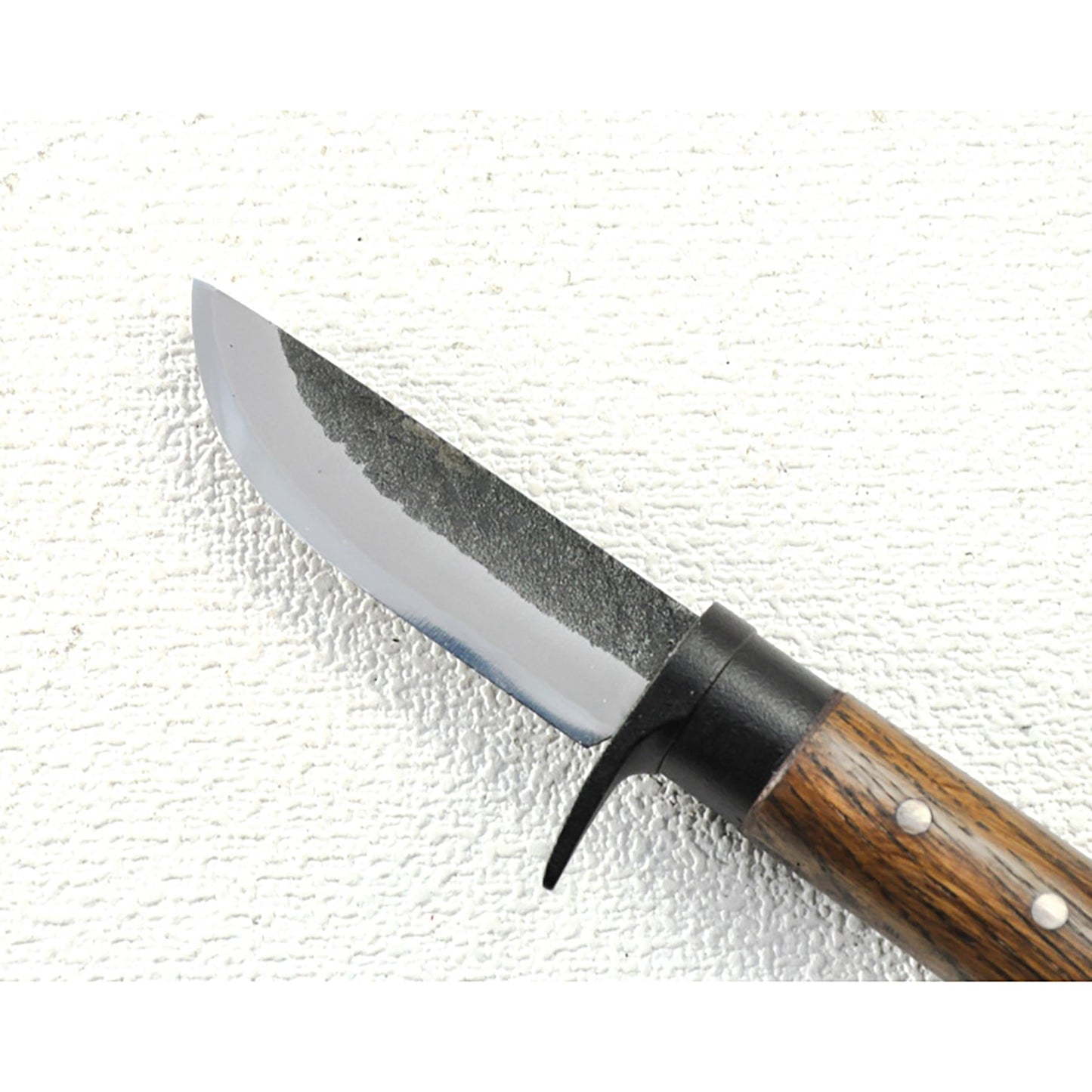 豆渓流鉈80 黒ツバ輪 白鋼 牛革ケース