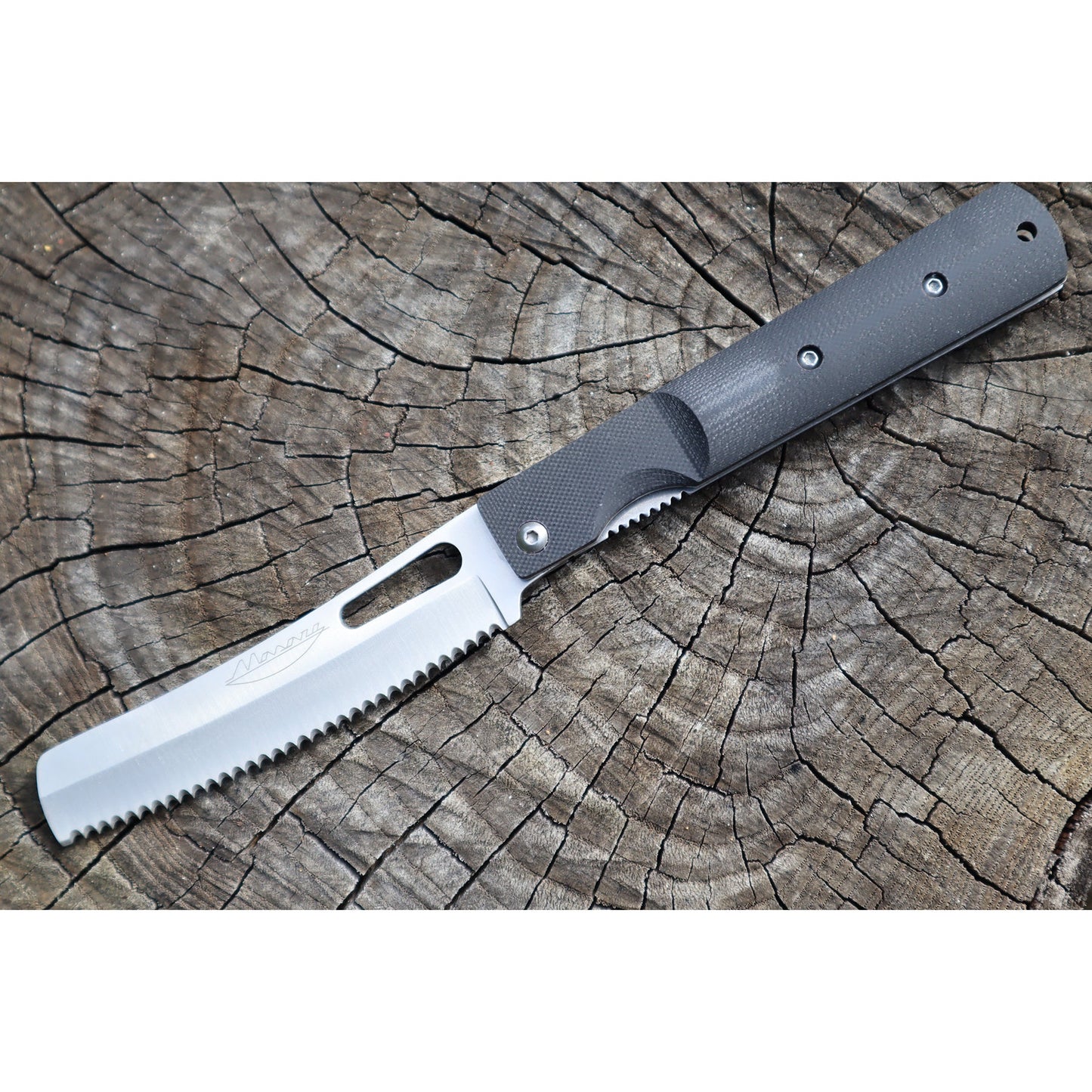 Masanoキャンプナイフ 440:G10BK タイプD パン切冷凍型
