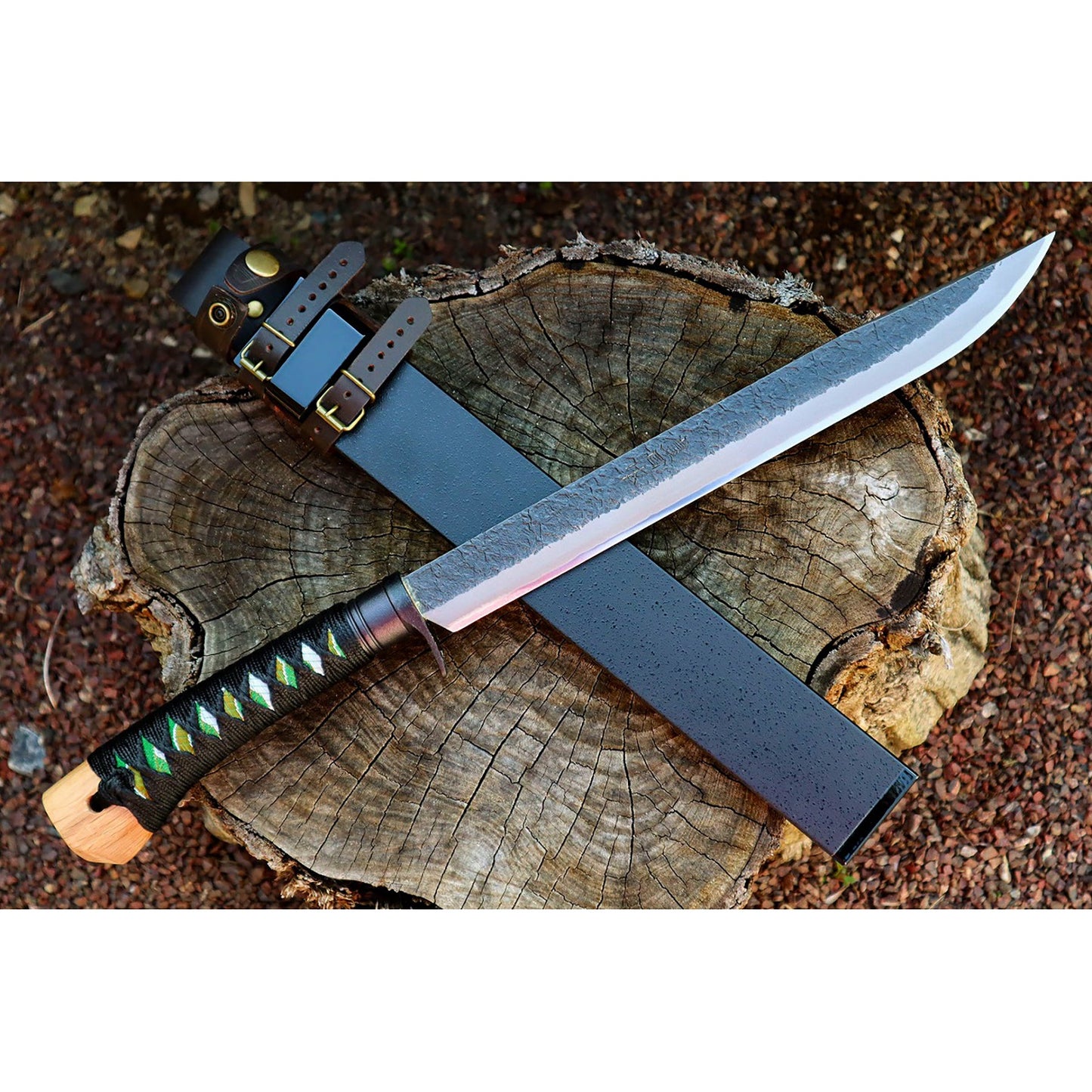 維新海宴刀十寸 白鋼 両刃 豊国作