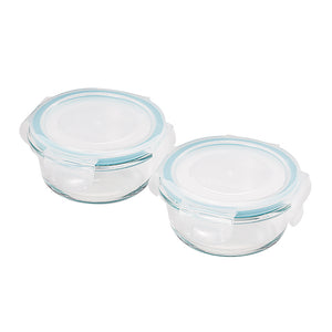 クラルテ 耐熱ガラス製 保存容器 丸型ミニ 2点セット