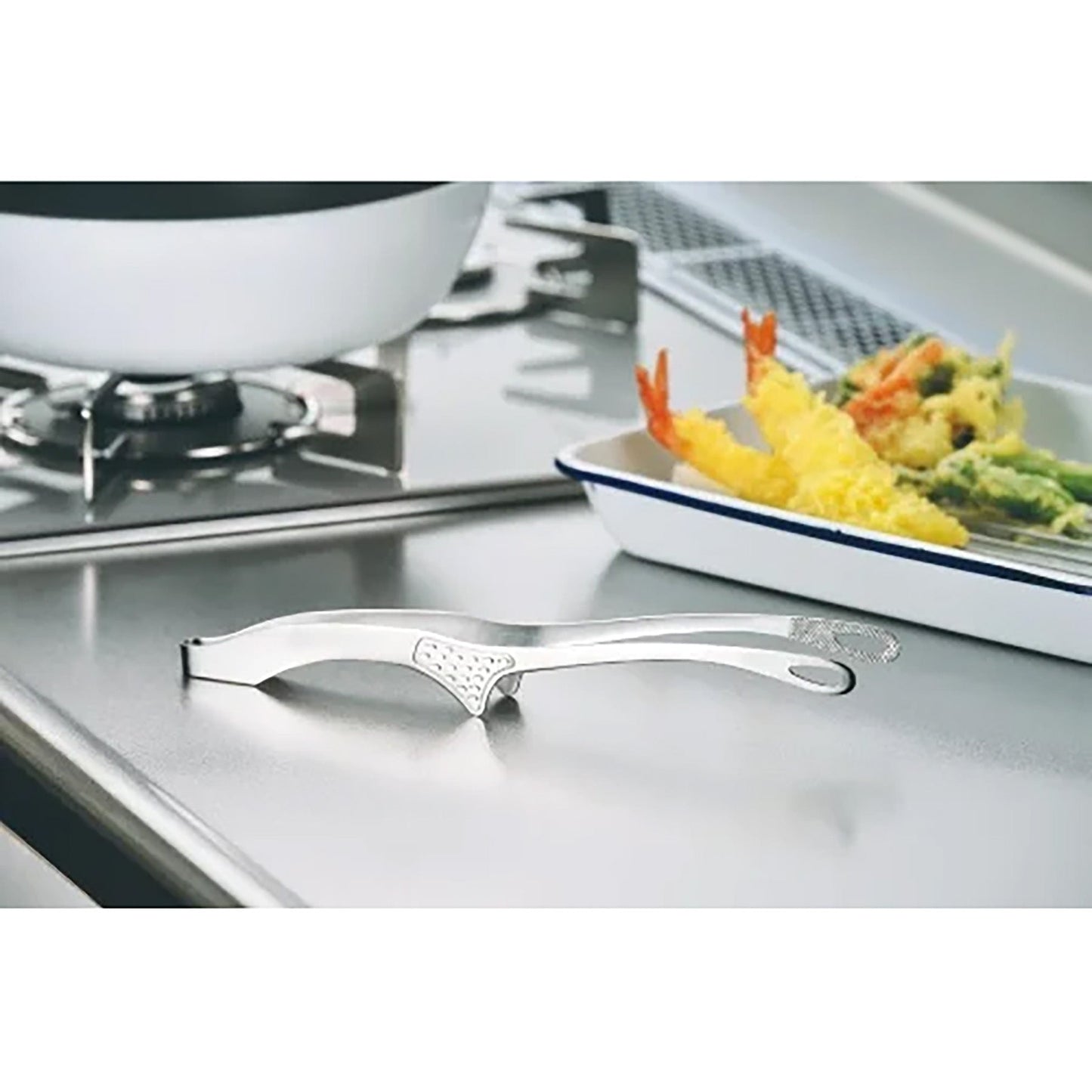 オールステンレス 足付き便利トング 中