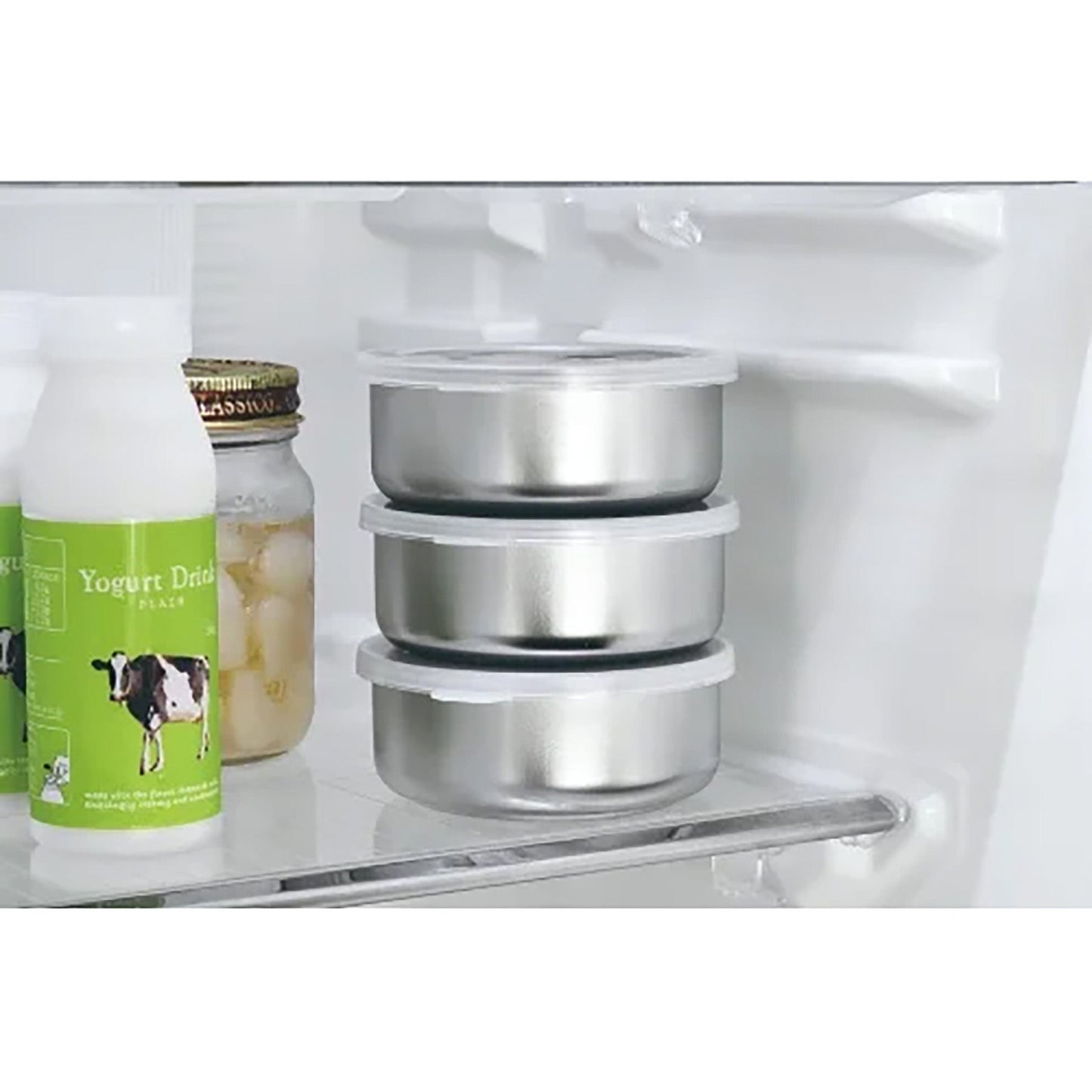 フタ付ステンレス製 丸型容器 3個セット