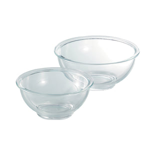 クラルテ 耐熱ガラス製 クッキングボウル 2点セット(12㎝&15㎝)