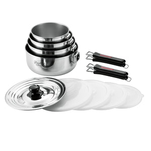 エクセレントシェフ ワンタッチクッカー着脱式14㎝&16㎝&18㎝&20㎝セット