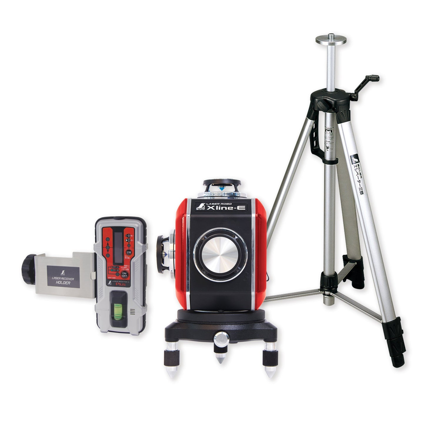 レーザーロボ X line-E レッド 受光器・三脚セット