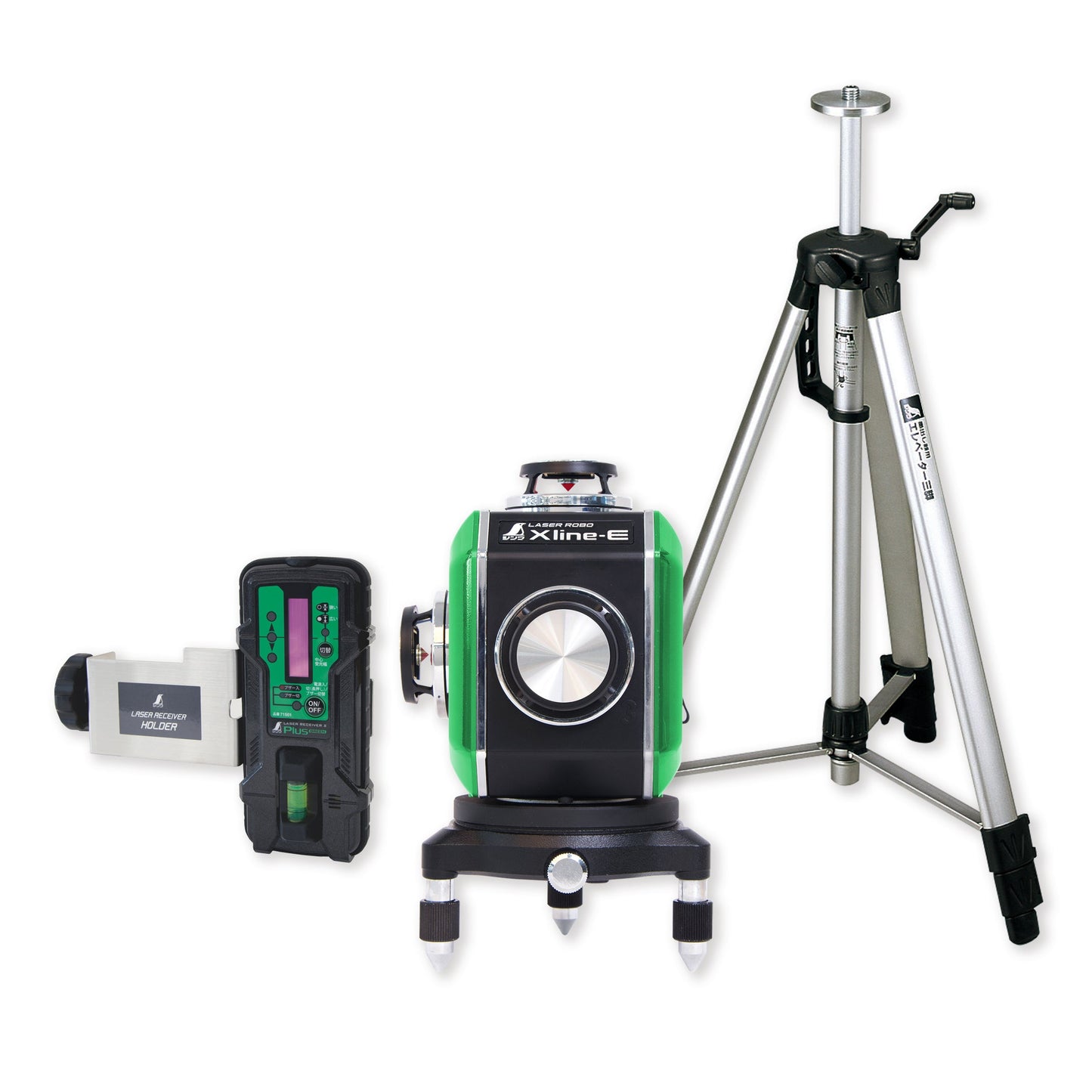 レーザーロボ X line-E グリーン 受光器・三脚セット