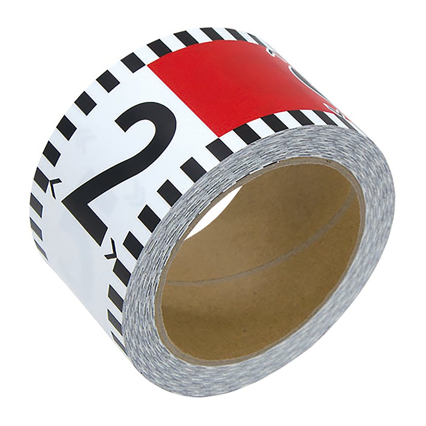 目盛数字付貼付ロッド 60mm×26m 赤白20cm間隔