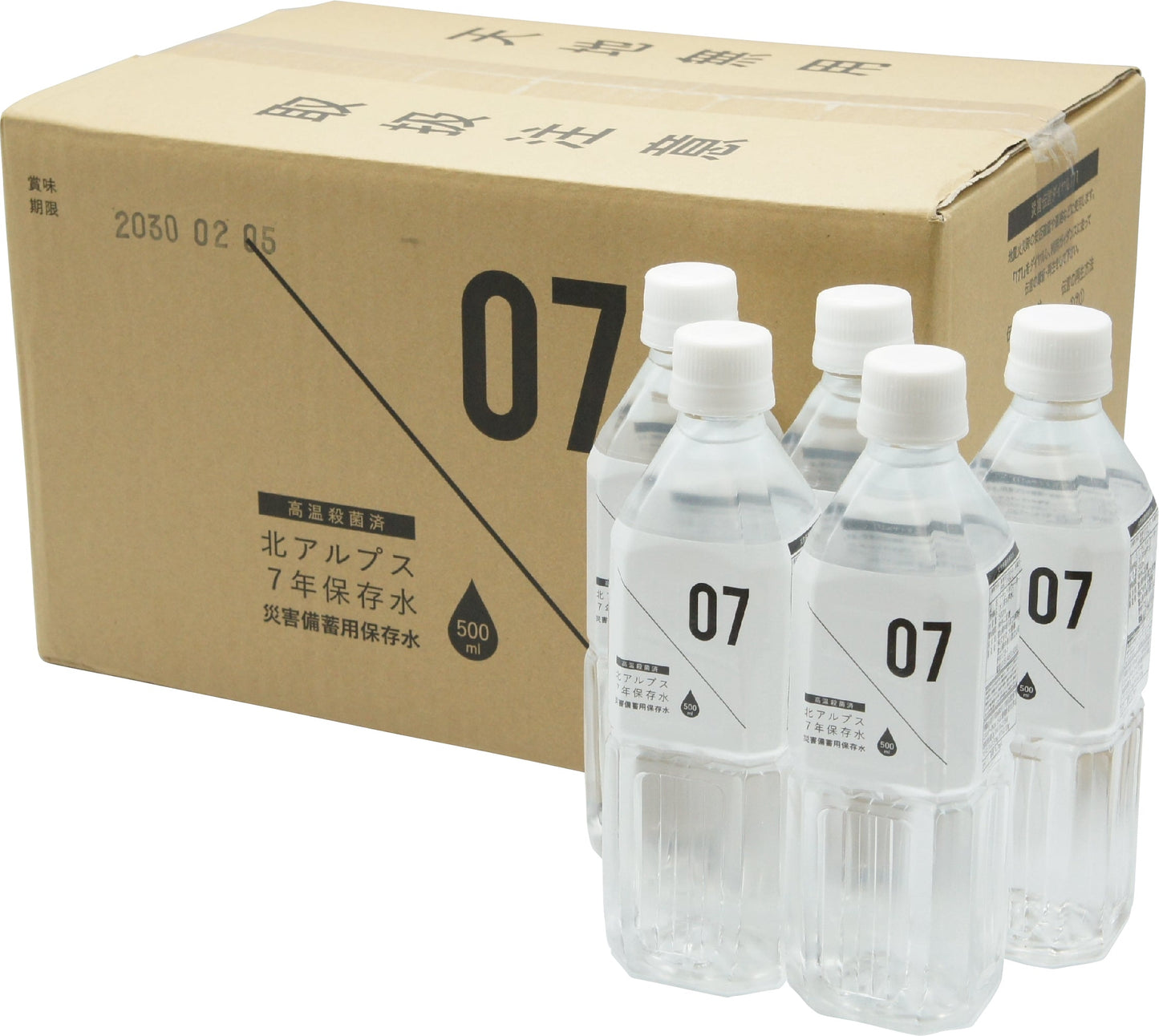 7年保存 北アルプス保存水 500ml×24本入り