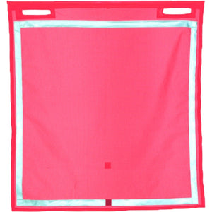 メッシュ旗 蛍光オレンジメッシュ 反射材付