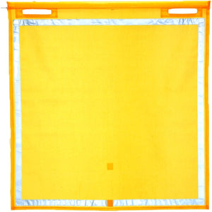 メッシュ旗 蛍光イエローメッシュ 反射材付