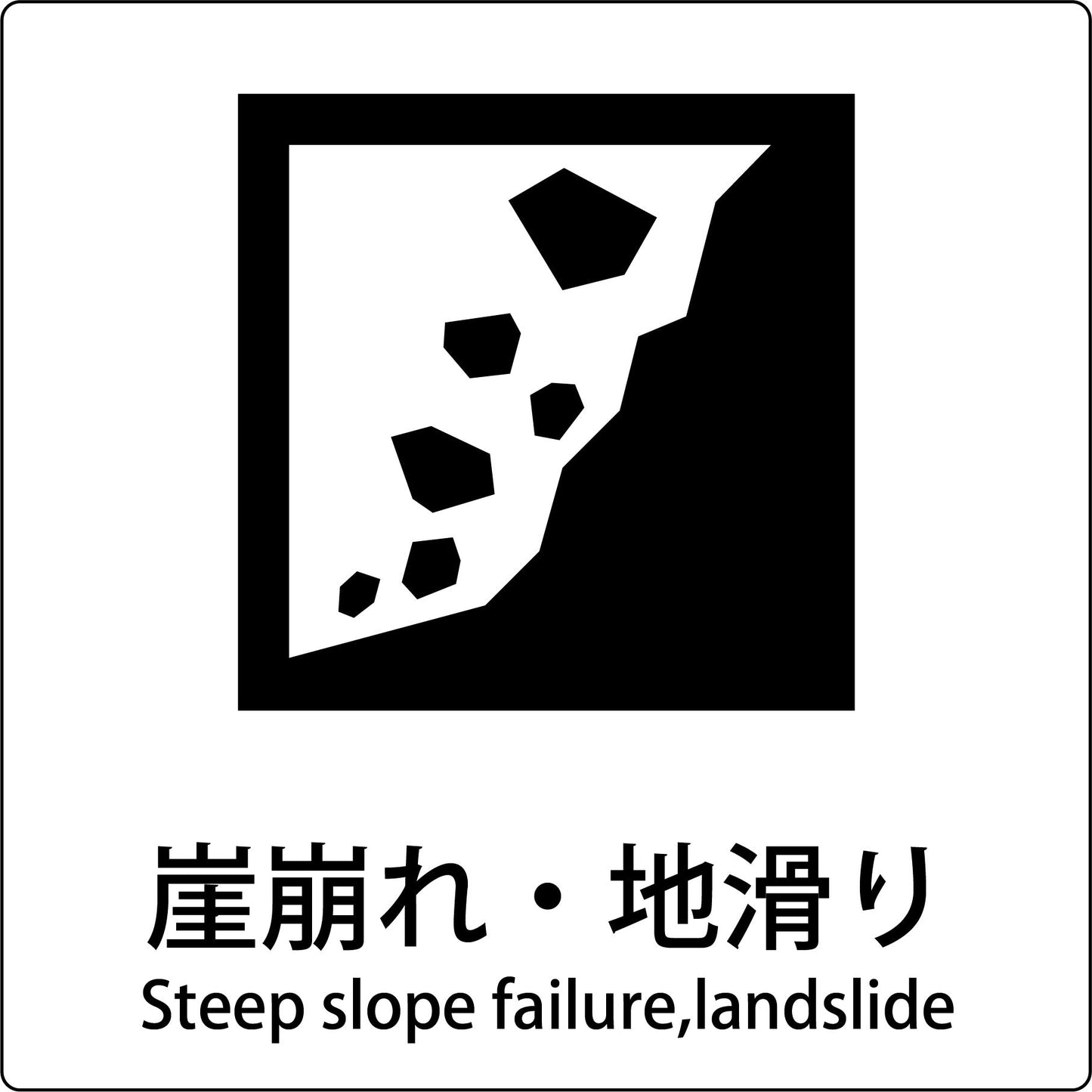 JIS標識ピクトサイン 崖崩れ・地滑り