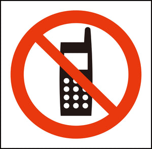 JISピクトサイン 携帯電話使用禁止 150角