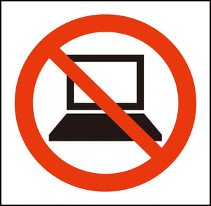 JISピクトサイン 電子機器使用禁止 150角