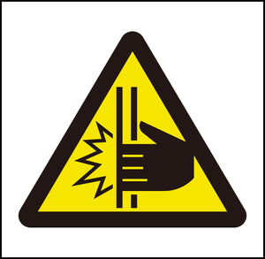 JISピクトサイン ホームドア・ドアに手を挟まないように注意 150角