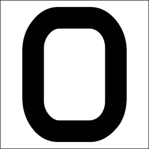 カッティングステッカー 英字O 文字高100mm 黒