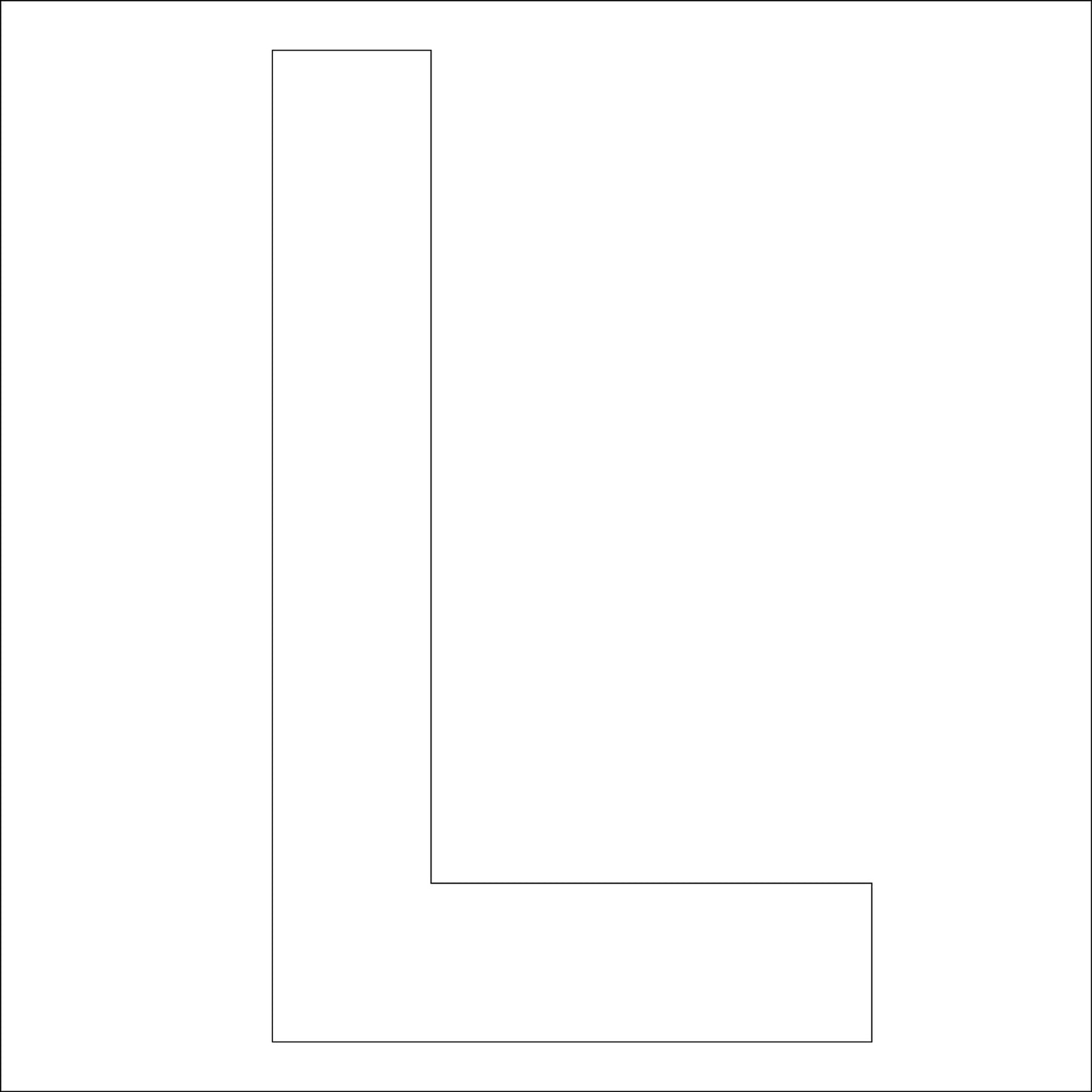カッティングステッカー 英字L 文字高100mm 白