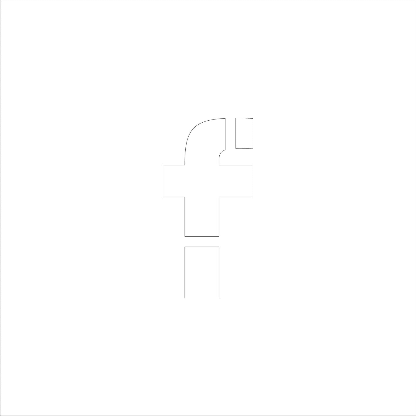 吹付けプレート ステンシル H50 アルファベット f