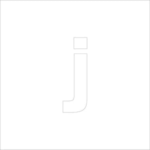 吹付けプレート ステンシル H50 アルファベット j