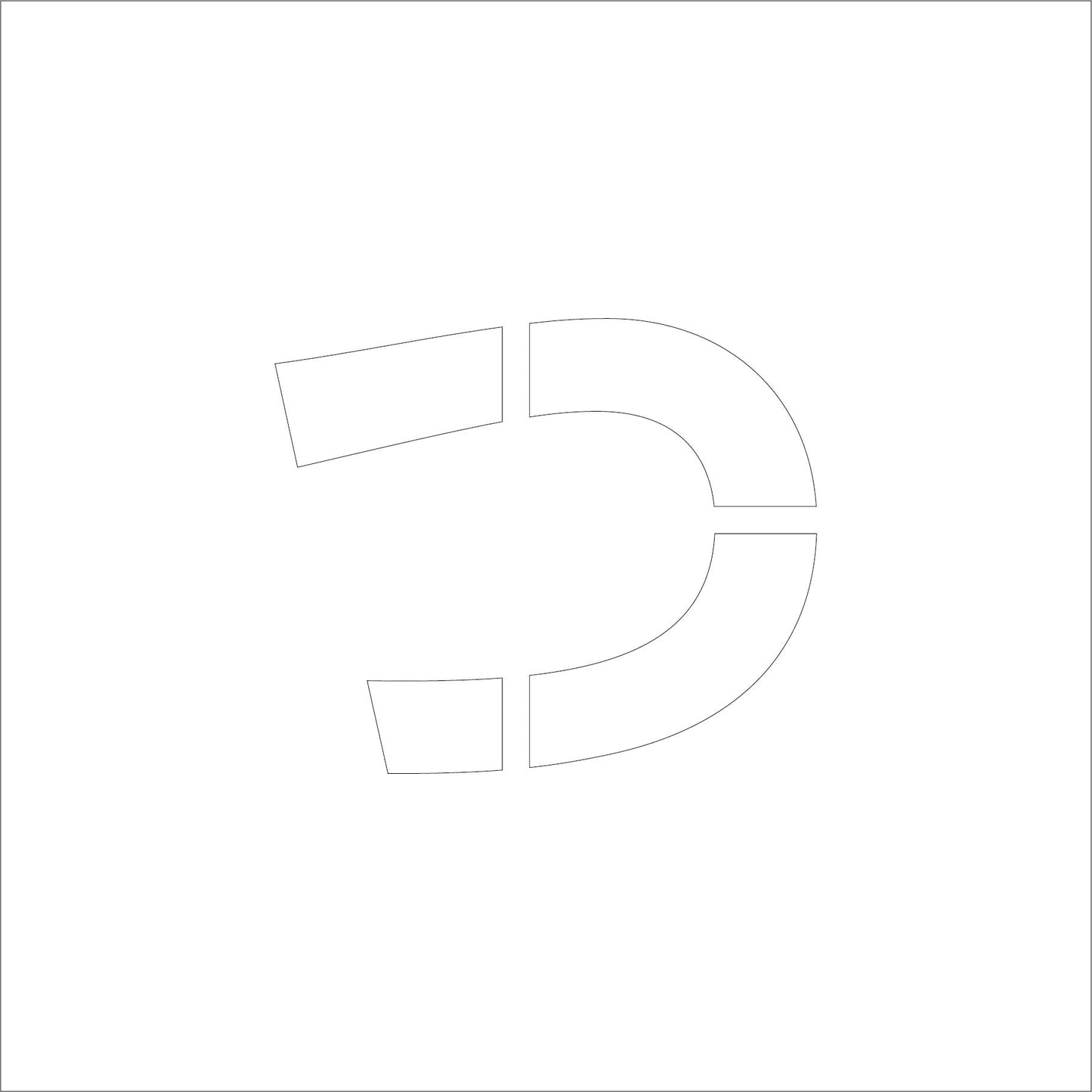 吹付けプレート ステンシル H100 ひらがな つ