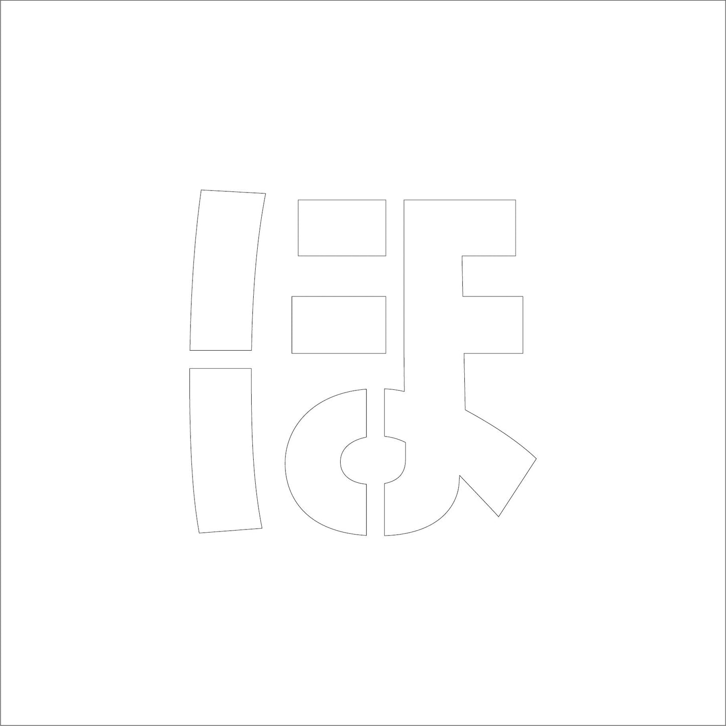 吹付けプレート ステンシル H100 ひらがな ほ