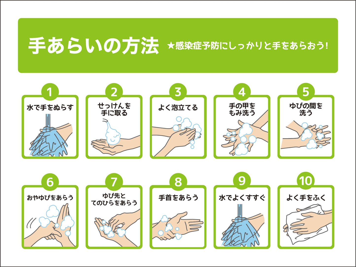 TA-01S 手洗いの方法 ステッカー 225x300