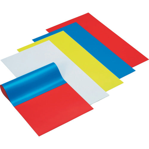 両面カラーマグネットシート 赤/白