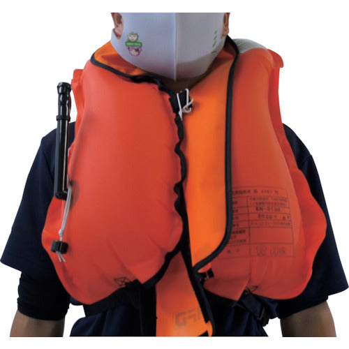 膨脹式救命胴衣 TJW-5RN オレンジ