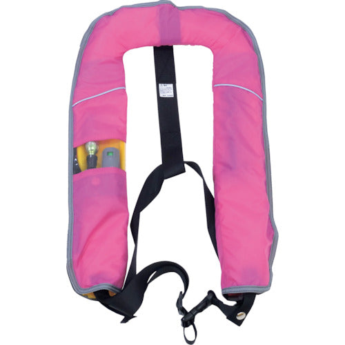 膨脹式救命胴衣(自動膨脹機能付き)ピンク NS-5000