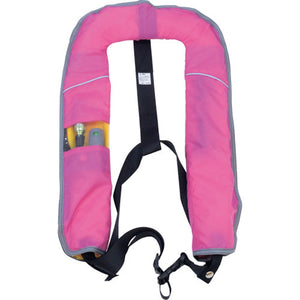 膨脹式救命胴衣(自動膨脹機能付き)ピンク NS-5000