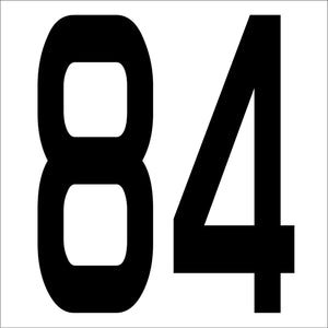 カッティングステッカー 数字84 文字高100mm 黒
