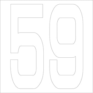 カッティングステッカー 数字59 文字高100mm 白